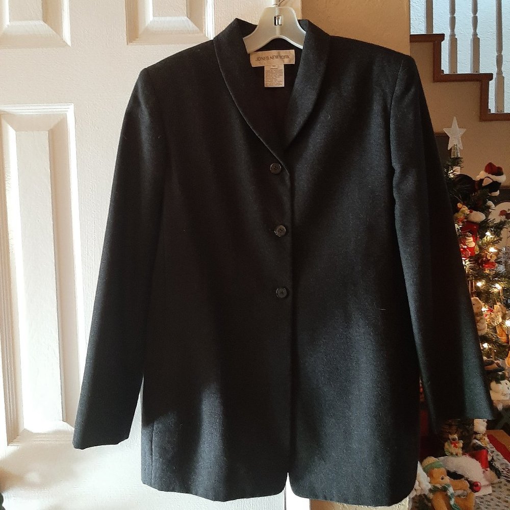 Gray Wool Suit Jacket - image 1